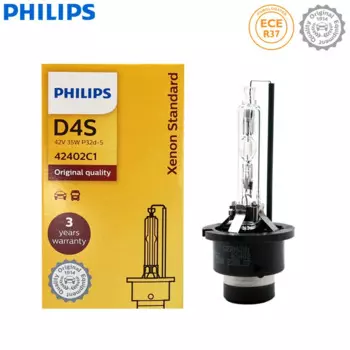 Philips HID D4S 35 Вт ксеноновый стандарт 4200K Автомобильная оригинальная фара автомобильные оригинальные лампы OEM Замена обновления D4 ECE 42402C1, 1X