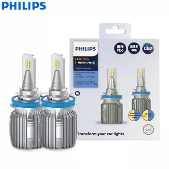 Philips LED H8 H11 H16, противотуманная лампа, двухцветная, ССТ, бело-желтая, переключаемая светодиодная автомобильная лампа, 12 В, 11 Вт, 11366UEDX2, 2x