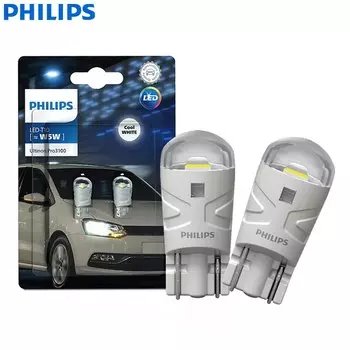 Philips Ultinon Pro3100 LED T10 W5W 6500K Холодный Белый Свет Внутреннее Освещение Автомобиля Парковочный Фонарь Указатели По...