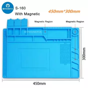 PHONEFIX Магнитный теплоизоляционный паяльный коврик темно-синий