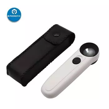 PHONEFIX Ручная лупа с подсветкой 40x для ремонта печатных плат