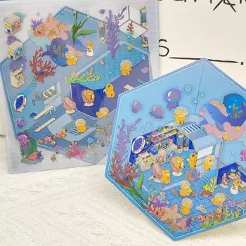 PickJoy 3D пейзажные наклейки для аквариума 50 шт