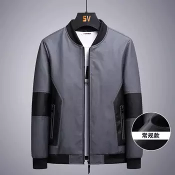 Пиджак мужской кожаный, облегающий, из ПУ кожи