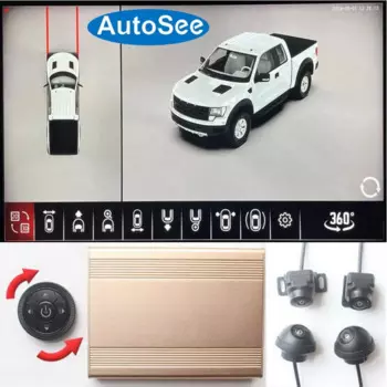 Пикап для Ford Nissan, 360 градусов, камера «птичий глаз», 3D панорамный вид, передний и задний боковые детали, парковочный объемный задний видеорегистратор 4K