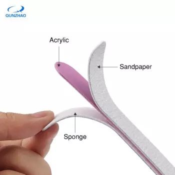 Пилочка для ногтей, 17/21 шт., полумесяц, 100/180