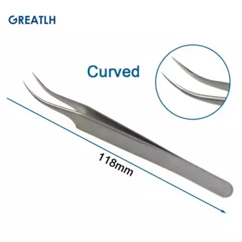 1 шт., пинцет для имплантации волос, щипцы для имплантации волос, прямые/угольные/изогнутые из нержавеющей стали