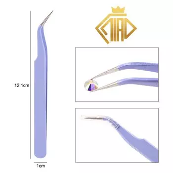 Пинцет QIAO из нержавеющей стали, высокоточный Антистатический пинцет с прямыми перекрестными изгибами для выбора искусственных инструментов