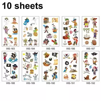 Пиратские татуировки для детей, 83 шт