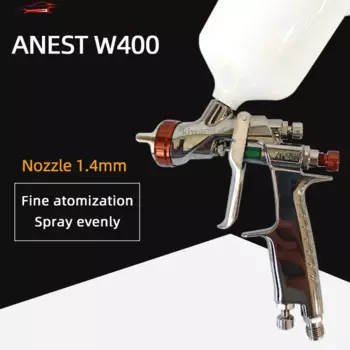 Пистолет-распылитель ANEST W400 для автомобильной краски на водной основе, масляный распылитель, сопло 1,4 мм, ручной пневматический высокий уровень распыления