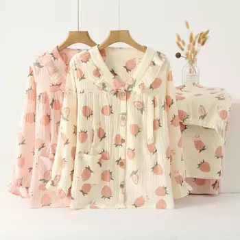 Пижама для беременных больничный костюм для беременных женщин Осень 2023 Новинка 100% хлопковая одежда для кормления грудью брюки пижамы для кормящих матерей