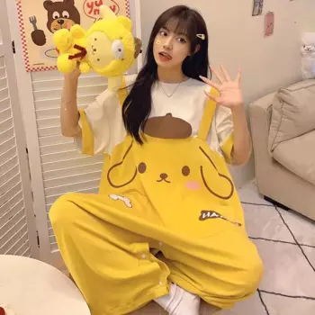 Пижама женская цельная летняя длинная, с пряжкой