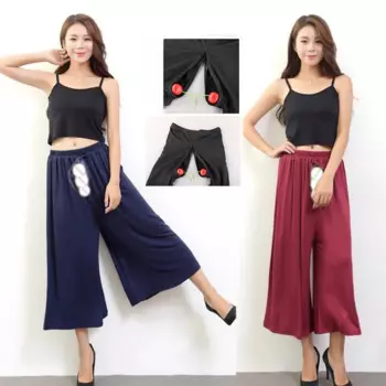 Пижамные брюки с открытой промежностью, женская одежда для йоги, хлопковые тонкие летние удобные спортивные Прямые брюки с высокой талией, мешковатые спортивные брюки