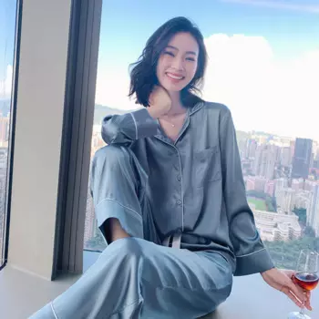 Пижамный комплект Женский из шелка и вискозы, 2 шт.