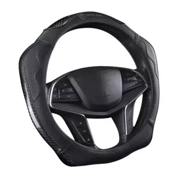 PKQ чехол на руль из воловьей кожи для руля 14,5-15 дюймов, чехол на руль из натуральной кожи для мужчин и женщин