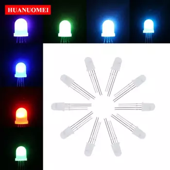 PL9823 F5mm круглая шляпа RGB LED с P9823 чипсетом внутри полноцветный матовый