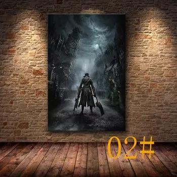 Плакат Bloodborne на холсте Gryan