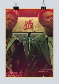 Плакат «Бойцовский клуб» Lanxihaibao из крафт-бумаги