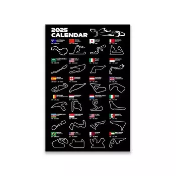 Плакат-календарь 2025 Formula 1 fashionista