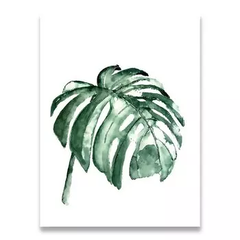 Плакат на холсте AliPaint, современный стиль, скандинавская тема, растение, зеленые листья