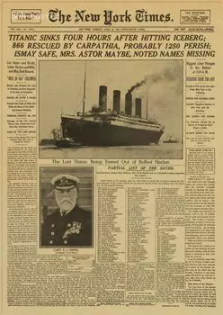 Плакат с газетой New York Times/History Time/Craft Old Newspaper Series Крафт-коричневый стикер на стену Винтажная классическая коллекция