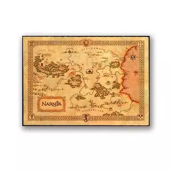 Плакат с картой Нарнии dulike