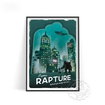 Плакаты Bioshock на холсте BJYWDAP
