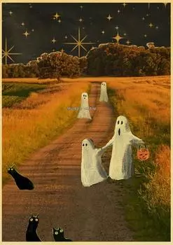 Плакаты с белыми призраками