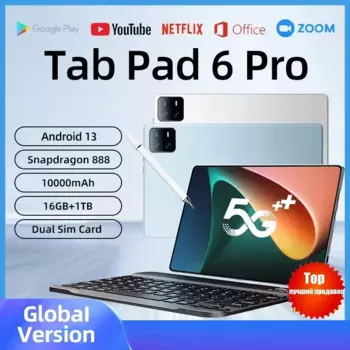Планшет Global Pad 6 Pro, 11 дюймов, Android 13, 16 ГБ, 1 ТБ, две SIM-карты
