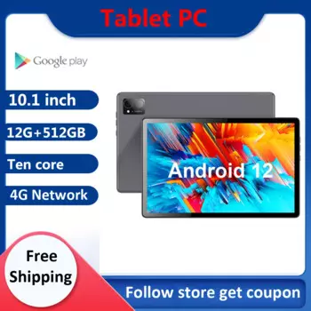 Планшет на Android, десять ядер, экран 10,1 дюйма, 12 Гб + 512 Гб
