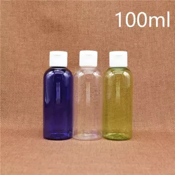 Пластиковая бутылка с откидной крышкой для шампуня, лосьона, 100 мл, многоразовый контейнер, пустые бутылки для путешествий, 100 г