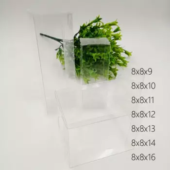 Пластиковая коробка из ПВХ, 8 х8хh, 50 шт., прозрачные коробки для хранения ювелирных изделий, Подарочная коробка для свадьбы/рождества/конфет/вечерние для упаковки подарков, коробки Diy