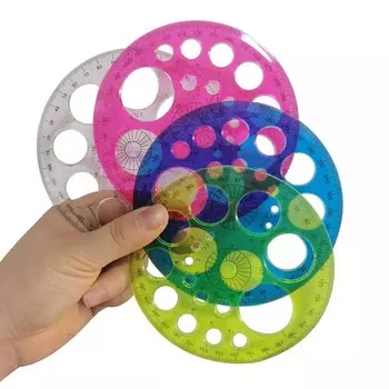 Пластиковая круглая линейка 360 градусов 11,5 см AliWuzn