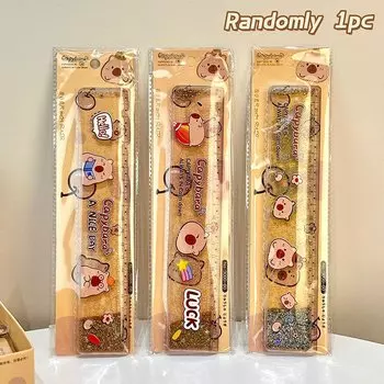 Пластиковая линейка с капибарой SD&HI