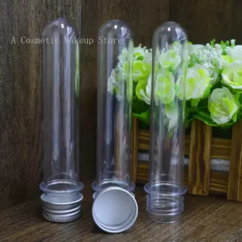 Пластиковая Пробирка для крема, лосьона, косметический контейнер, дорожные наборы, пустая маленькая пластиковая бутылка с закручивающейся крышкой, 50 шт./партия, 40 мл