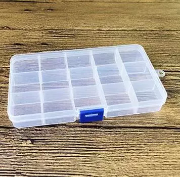 Пластиковая шкатулка для украшений 15 ячеек