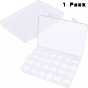 Пластиковая шкатулка для ювелирных изделий 24 отсека