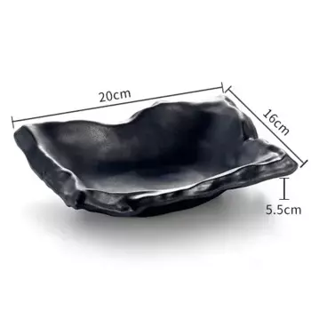 Пластиковая тарелка JINGDE CERAMICS круглая черная