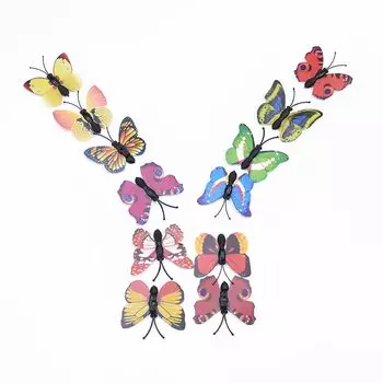 40 шт., декоративные бабочки для украшения холодильника