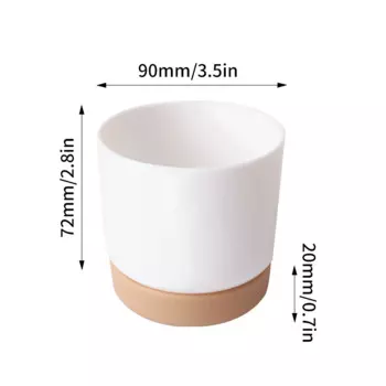 Пластиковые цветочные горшки MOONBIFFY белые