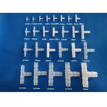 Пластиковые фитинги CNWIKIYA 3-ходовые тройники для труб 1,6-25 мм