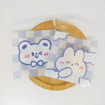 Пластиковые пакеты для конфет с кроликом и медведем SJMANDUN