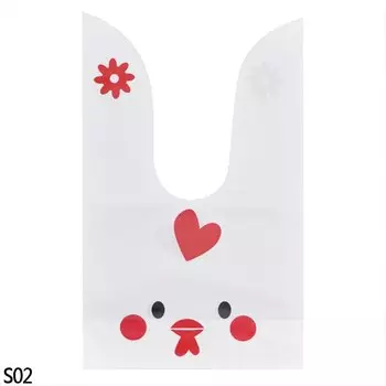 Пластиковые пакеты для конфет с ушками зайцев ZQCXLD, 25 шт