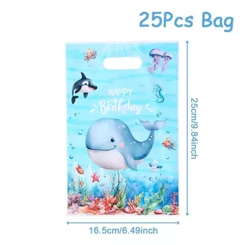 Пластиковые подарочные пакеты с подводными животными FENGRISE