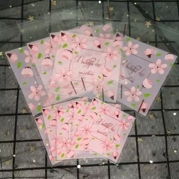 Пластиковые самоклеящиеся пакеты для конфет SJMANDUN 100 шт.