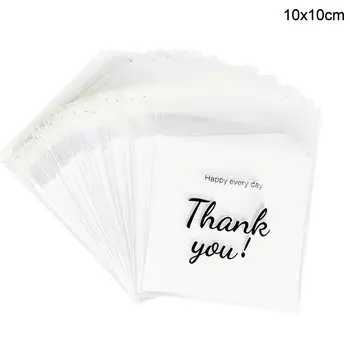 Пластиковые самоклеящиеся пакеты для печенья xunyihappy 100 шт.