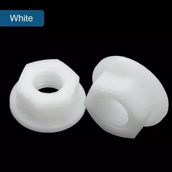 Пластиковые шестигранные фланцевые гайки HOWSHENG 10-100 шт., стандартные нейлоновые фланцевые гайки для изоляции