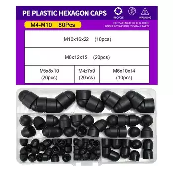 Пластиковые шестигранные колпачки Acron M4 M5 M6 M8M10