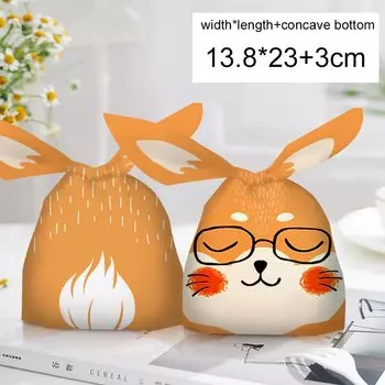 Пластиковые сумки для конфет Tissy с животными 10/20 шт