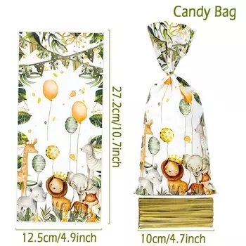 Пластиковые сувенирные пакеты PATIMATE "Животные джунглей"