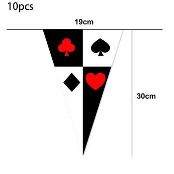 Пластиковые тарелки для вечеринки в стиле казино AADECORZZ